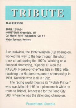 1994 Tribute - Gold #NNO Alan Kulwicki Back