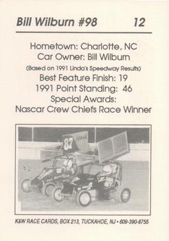 1992 K & W Lynda's Speedway Micro-Sprint #12 Bill Wilburn Back