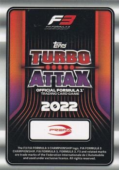 2022 Topps Turbo Attax F1 #123 Jak Crawford / Arthur Leclerc / Oliver Bearman Back