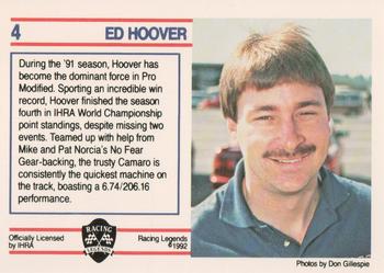 1991 Racing Legends IHRA #4 Ed Hoover Back