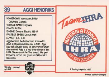 1991 Racing Legends IHRA #39 Aggi Hendriks Back