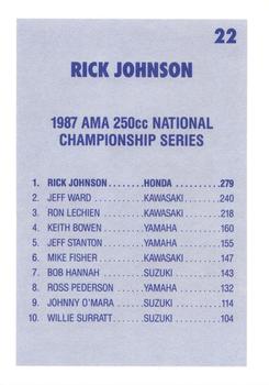 1988 SC Racing Motocross #22 Rick Johnson Back