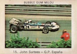 1971 Bubble Gum Milou Grand Prix #15 John Surtees Front