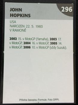 2007 Formule & Moto GP #296 John Hopkins Back