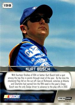 2011 Press Pass #198 Kurt Busch  Back