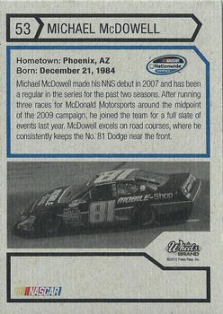 2011 Wheels Element #53 Michael McDowell Back