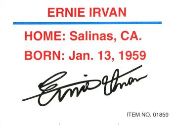 1993 Racing Champions Exclusives #01859 Ernie Irvan Back