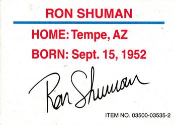 1995 Racing Champions World Of Outlaws #03500-03535-2 Ron Shuman Back