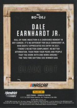 2023 Donruss - Black Out #BO-DEJ Dale Earnhardt Jr Back
