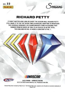 2023 Donruss - NASCAR 75th Anniversary Holo #33 Richard Petty Back