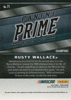 2023 Panini Prime #71 Rusty Wallace Back