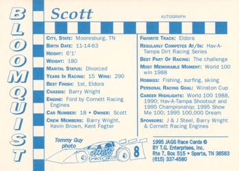 1995 Jags #8 Scott Bloomquist Back