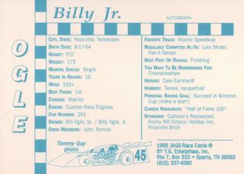 1995 Jags #45 Billy Ogle Jr. Back