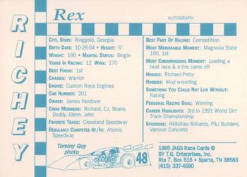 1995 Jags #48 Rex Richey Back