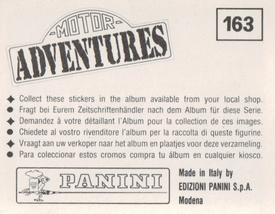 1987 Panini Motor Adventures Stickers #163 Mario Andretti Back