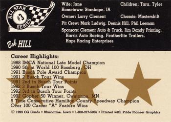 1993 CG Cards All Star Series #3 Bob Hill Back