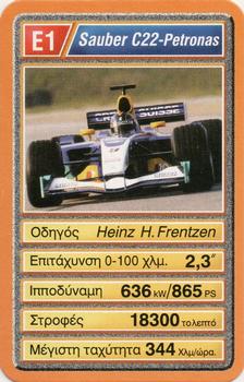 2002 Mika ΦOPMOYλA 1 YΠEP ATOY (Greek) #E1 Heinz-Harald Frentzen Front