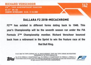 2023 Topps Chrome Sapphire Edition Formula 1 #142 Richard Verschoor Back