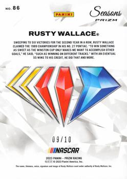 2023 Panini Prizm - NASCAR 75th Anniversary Gold #86 Rusty Wallace Back