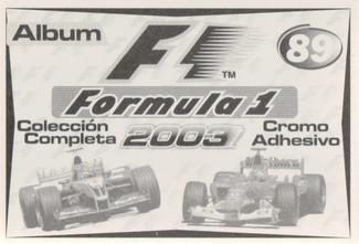 2003 Edizione Figurine Formula 1 #89 Michael Schumacher Back