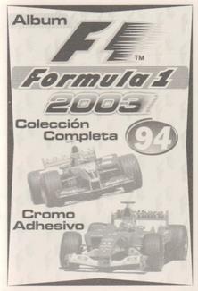 2003 Edizione Figurine Formula 1 #94 Michael Schumacher Back