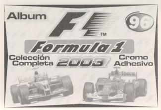 2003 Edizione Figurine Formula 1 #96 Michael Schumacher / Rubens Barrichello Back