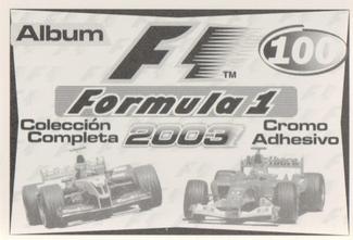 2003 Edizione Figurine Formula 1 #100 Michael Schumacher Back
