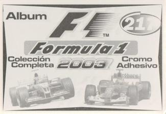 2003 Edizione Figurine Formula 1 #217 Nick Heidfeld / Heinz-Harald Frentzen Back