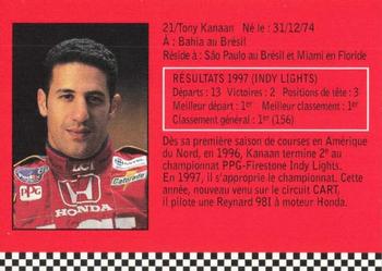 1998 Honda FedEx Championship Series - French #NNO Tony Kanaan Back