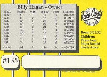 1990 Maxx - Glossy #135 Billy Hagan Back