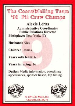 1991 Maxx The Coors/Melling Team #NNO Alexis Leras Back