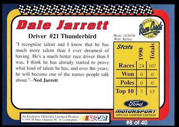 1991 Maxx Ford Motorsport #8 Dale Jarrett Back