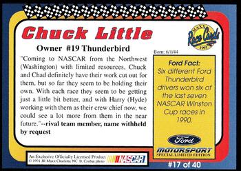 1991 Maxx Ford Motorsport #17 Chuck Little Back