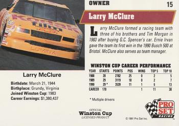 1991 Pro Set #15 Larry McClure Back