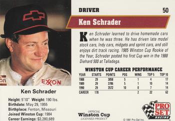 1991 Pro Set #50 Ken Schrader Back