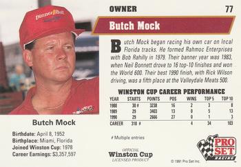 1991 Pro Set #77 Butch Mock Back
