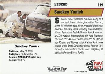 1991 Pro Set - Legends #L19 Smokey Yunick Back