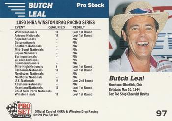 1991 Pro Set NHRA #97 Butch Leal's Car Back
