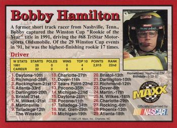 1992 Maxx Craftsman #NNO Bobby Hamilton Back