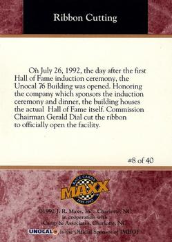 1992 Maxx IMHOF #8 Ribbon Cutting Back