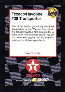 1992 Maxx Texaco Star Team #7 #28 Transporter Back