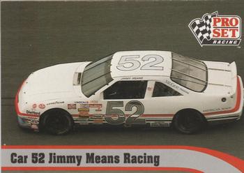 1992 Pro Set #37 Car 52 Jimmy Means Racing Front
