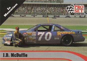 1992 Pro Set #89 J.D. McDuffie Front