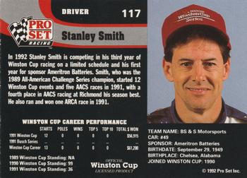 1992 Pro Set #117 Stanley Smith Back