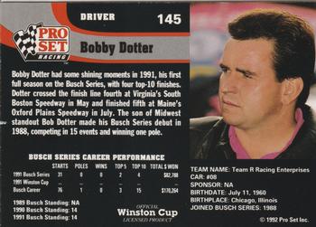 1992 Pro Set #145 Bobby Dotter Back
