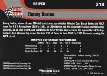 1992 Pro Set #218 Jimmy Horton Back