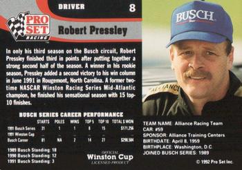 1992 Pro Set #8 Robert Pressley Back
