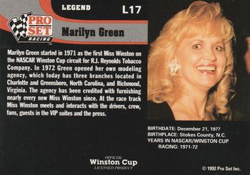 1992 Pro Set - Legends #L17 Marilyn Green Back