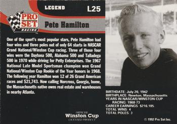 1992 Pro Set - Legends #L25 Pete Hamilton Back
