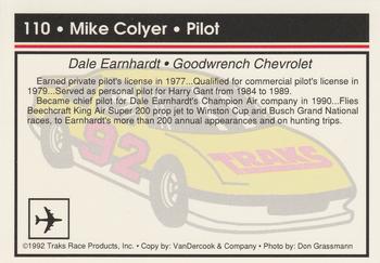 1992 Traks #110 Mike Colyer Back